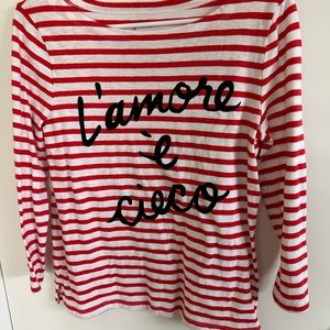 J Crew long sleeve stripe T shirt